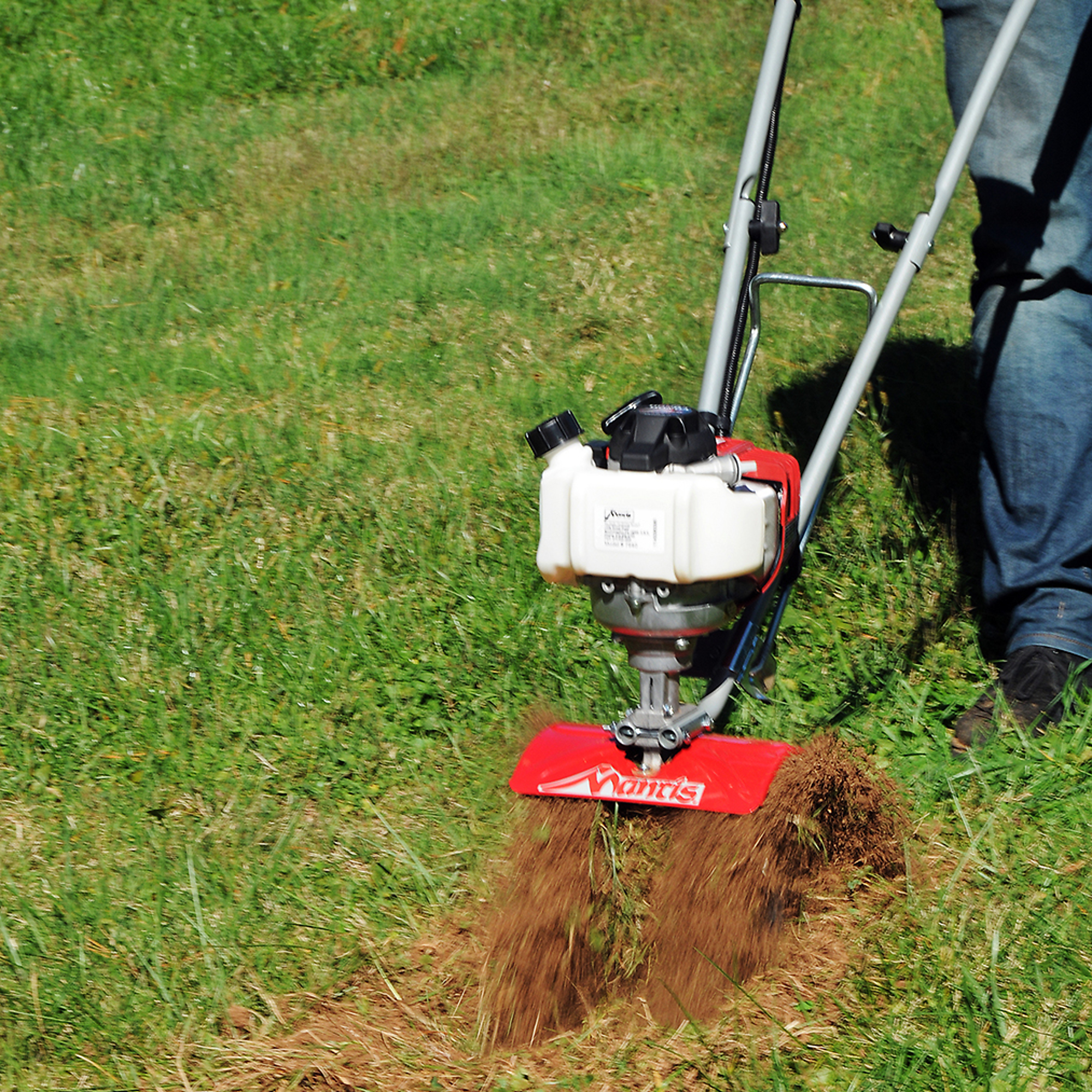Mantis, 4-Cycle Tiller/Cultivator w/Kickstand || Honda GX25 Max. Working Width 9 in, Engine Displacement 25 cc, Model# 7940